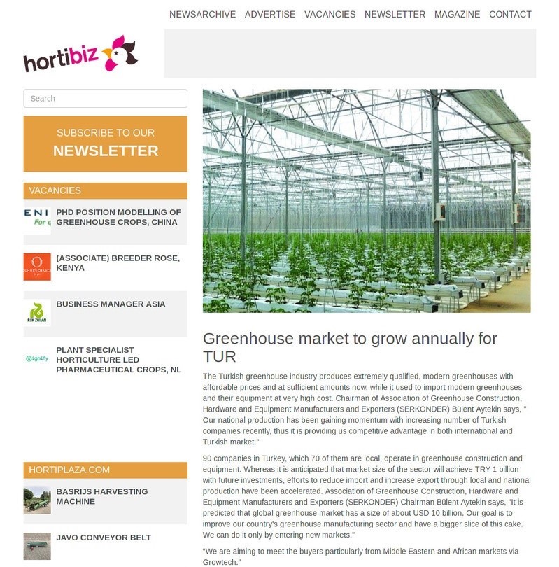 Turkish greenhouse market